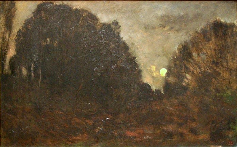 Charles-Francois Daubigny Rising Moon in Barbizon oil painting picture